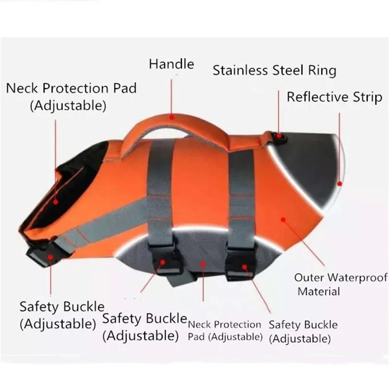 Dog Life Jacket Vest – Pet Safety Vest for Small & Large Dogs (S-XL)