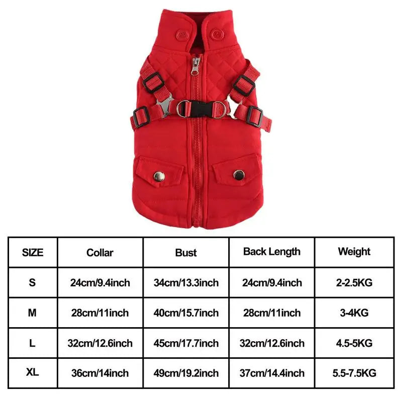 Dog Coat With Harness Waterproof Jackets With Harness