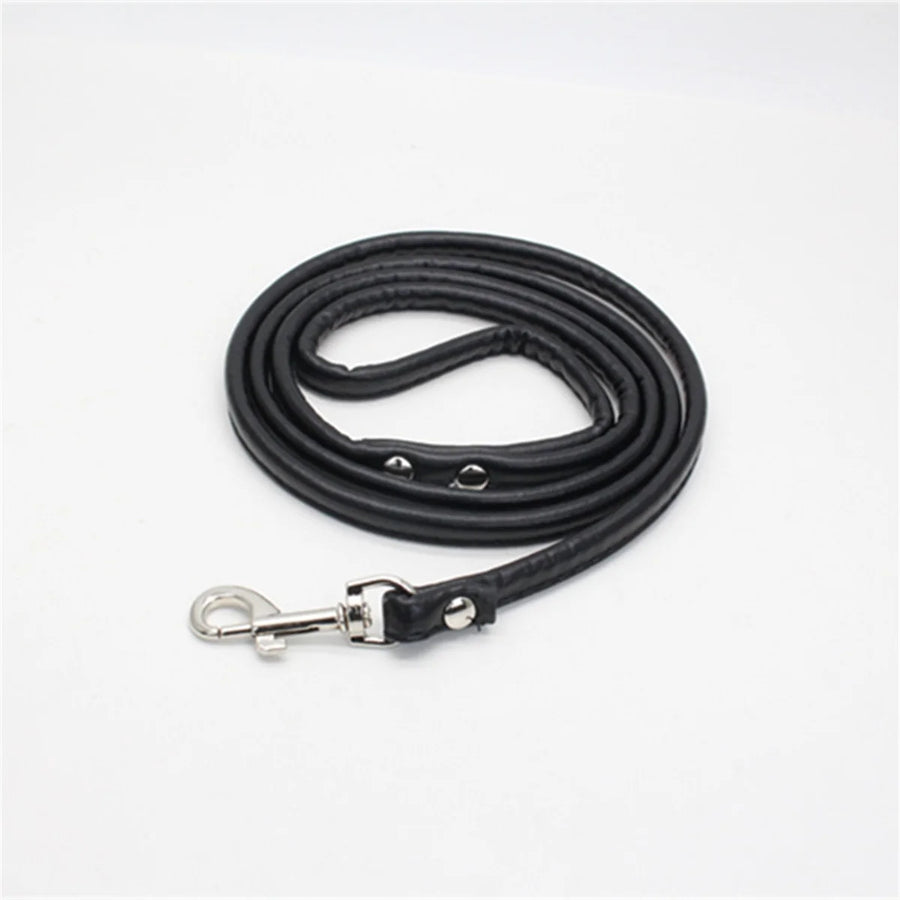 Genuine Leather Dog Leash – Stylish, Durable, Lightweight