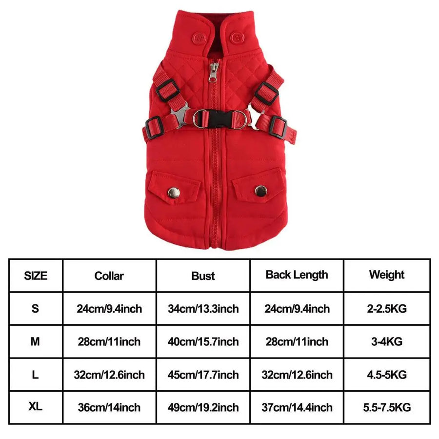 Dog Coat With Harness Waterproof Jackets With Harness