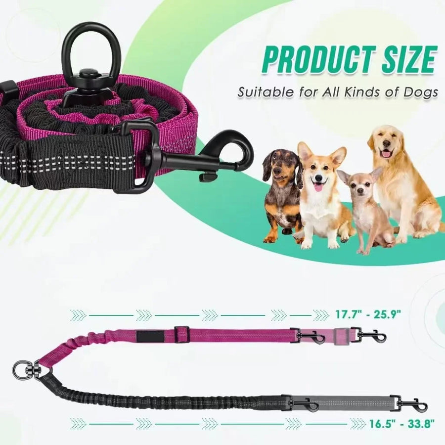 16ft Dual Dog Leash – Adjustable, Shock-Absorbing for Training Small to Large Dogs