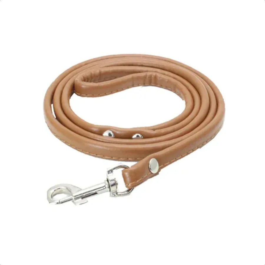 Genuine Leather Dog Leash – Stylish, Durable, Lightweight