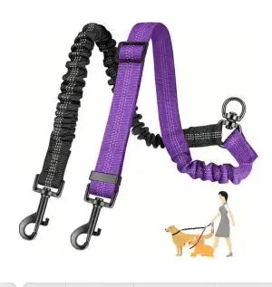 16ft Dual Dog Leash – Adjustable, Shock-Absorbing for Training Small to Large Dogs