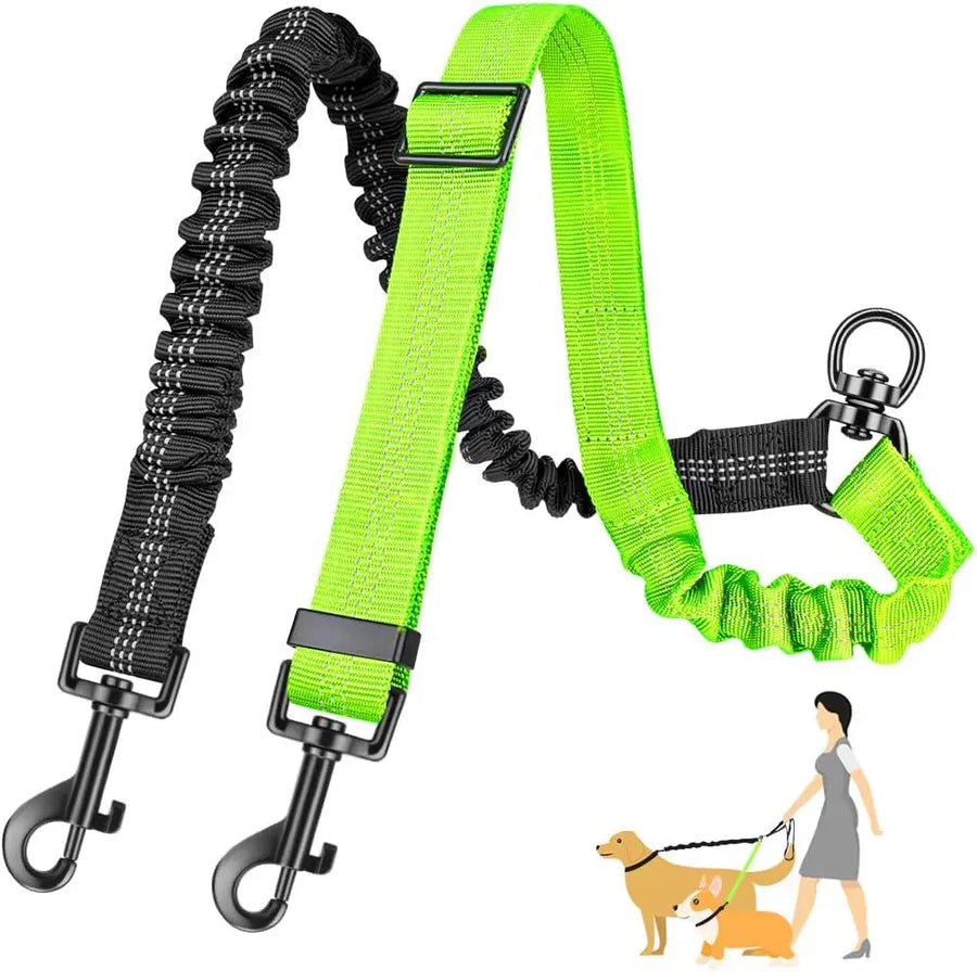 16ft Dual Dog Leash – Adjustable, Shock-Absorbing for Training Small to Large Dogs