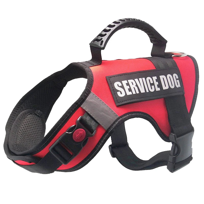 No-pull service dog vest with adjustable handle outdoor pet dog harness is suitable for small medium sized large dogs