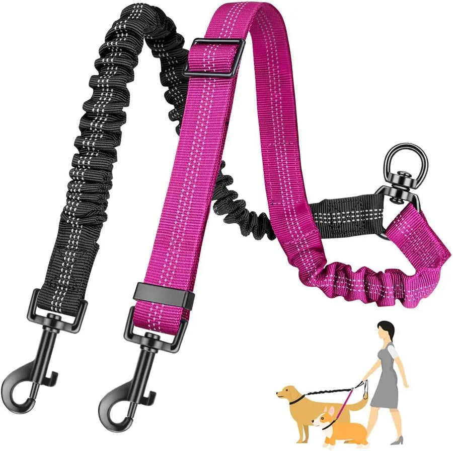 16ft Dual Dog Leash – Adjustable, Shock-Absorbing for Training Small to Large Dogs