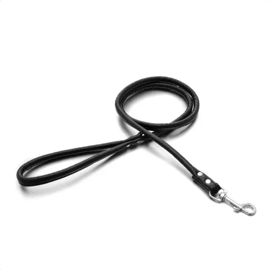 Genuine Leather Dog Leash – Stylish, Durable, Lightweight