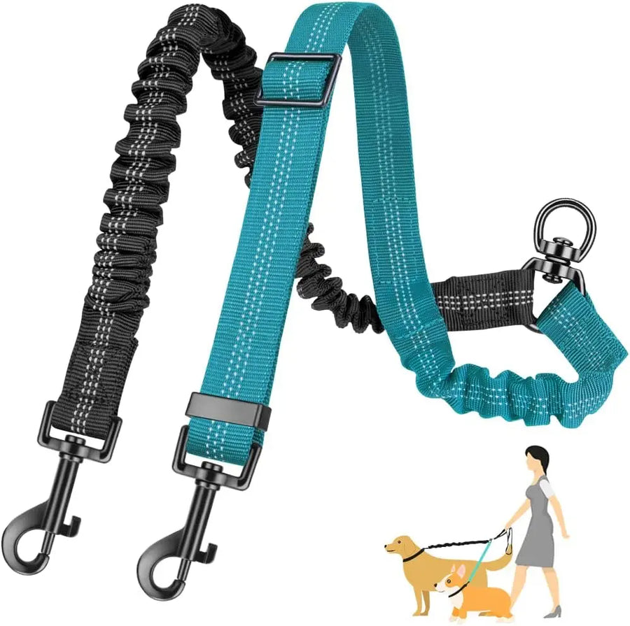 16ft Dual Dog Leash – Adjustable, Shock-Absorbing for Training Small to Large Dogs