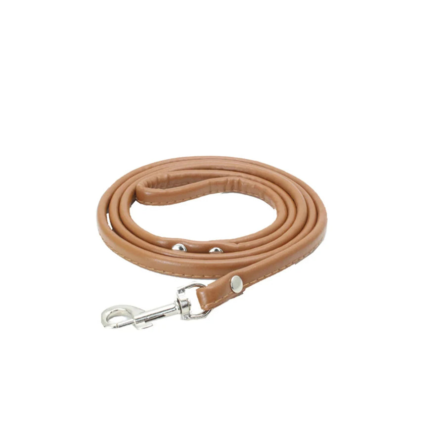 Genuine Leather Dog Leash – Stylish, Durable, Lightweight