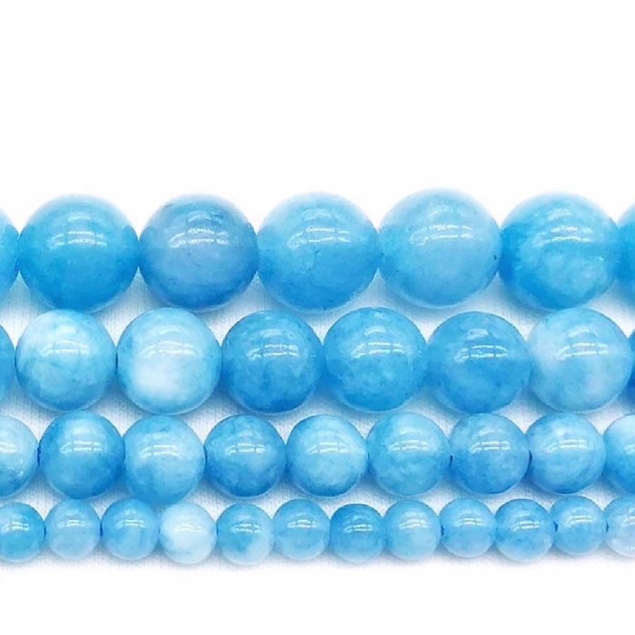 DIY, Blue Aquamarine beads - Throat Chakra - Mariah´s Spiritual Treats