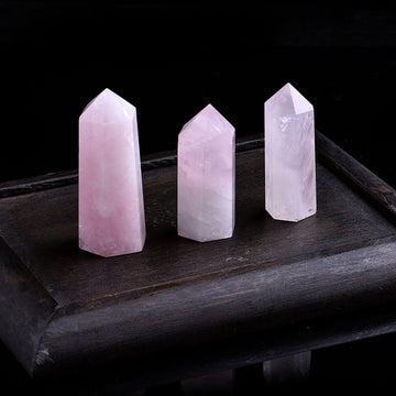 Rose Quartz Crystal Point to power connect with Archangel Ariel - Mariah´s Spiritual Treats