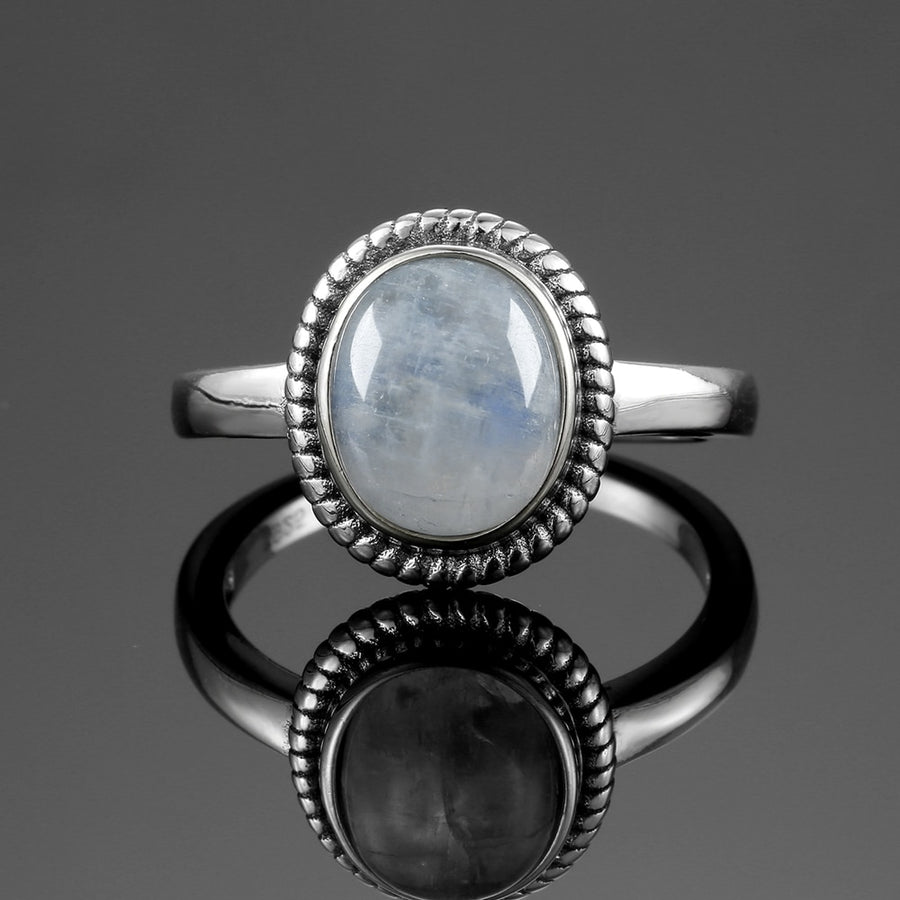 Moonstone & 925 Sterling Silver Ring - Love Attractor - Mariah´s Spiritual Treats